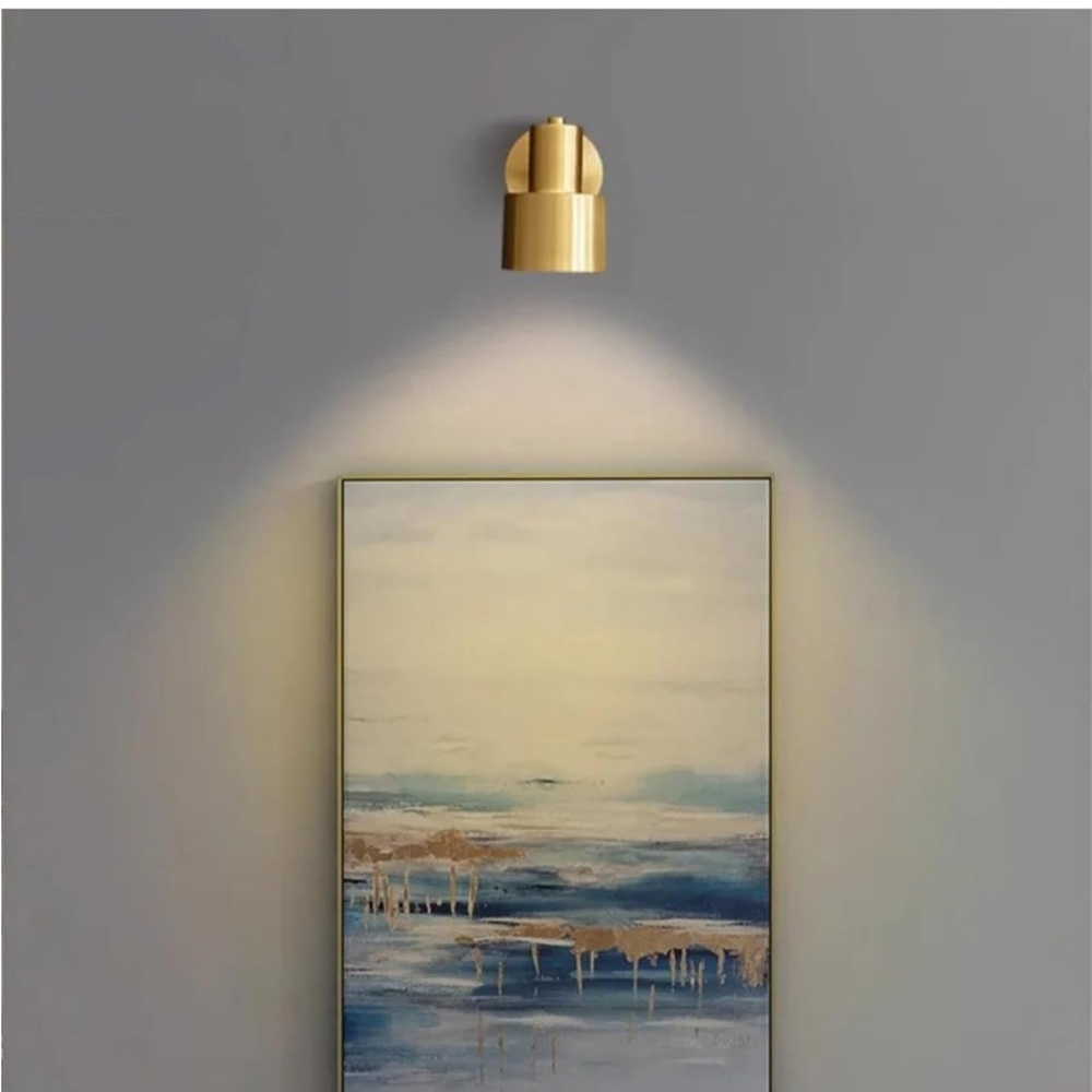 ☀️ Gold Wall Sconce Light Fixture- hardwired- NWT- R49 - Picture 5 of 9